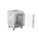 Lanberg rack cabinet 19" free-standing 15U/600x600 (flat pack) with glass door lcd grey v2