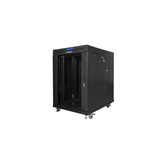 Lanberg rack cabinet 19" free-standing 15U/600x800 (flat pack) with glass door lcd black v2 Lanberg rack cabinet 19" free-standing 15U/600x800 (flat pack) with glass door lcd black v2