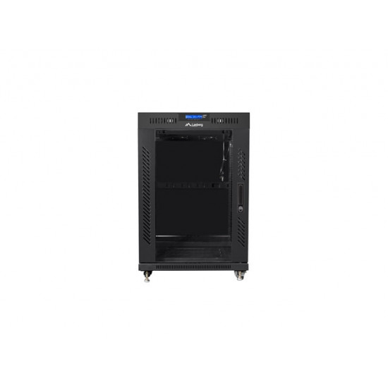 Lanberg rack cabinet 19" free-standing 15U/600x800 (flat pack) with glass door lcd black v2 Lanberg rack cabinet 19" free-standing 15U/600x800 (flat pack) with glass door lcd black v2