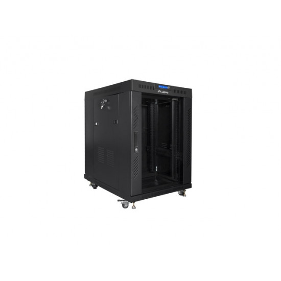 Lanberg rack cabinet 19" free-standing 15U/600x800 (flat pack) with glass door lcd black v2 Lanberg rack cabinet 19" free-standing 15U/600x800 (flat pack) with glass door lcd black v2