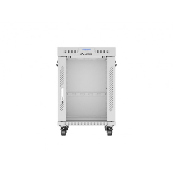Lanberg rack cabinet 19" free-standing 15U/600x800 (flat pack) with glass door lcd grey v2