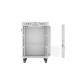 Lanberg rack cabinet 19" free-standing 15U/600x800 (flat pack) with glass door lcd grey v2