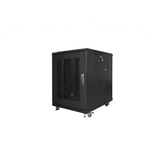 Lanberg rack cabinet 19" free-standing 15U/600x800 (flat pack) with mesh door black Lanberg rack cabinet 19" free-standing 15U/600x800 (flat pack) with mesh door black