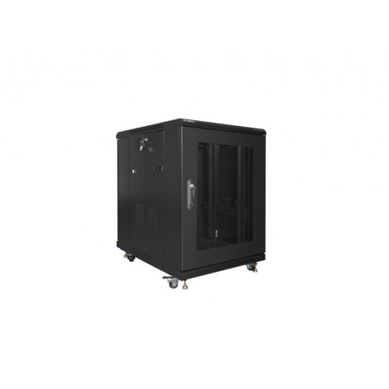 Lanberg rack cabinet 19" free-standing 15U/600x800 (flat pack) with mesh door black Lanberg rack cabinet 19" free-standing 15U/600x800 (flat pack) with mesh door black