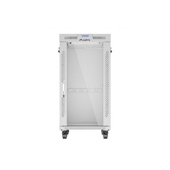 Lanberg rack cabinet 19" free-standing 22U/600x800 (flat pack) with glass door lcd grey v2 Lanberg rack cabinet 19" free-standing 22U/600x800 (flat pack) with glass door lcd grey v2