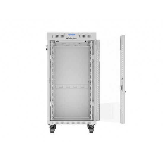 Lanberg rack cabinet 19" free-standing 22U/600x800 (flat pack) with glass door lcd grey v2 Lanberg rack cabinet 19" free-standing 22U/600x800 (flat pack) with glass door lcd grey v2