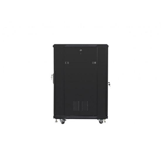 Lanberg rack cabinet 19" free-standing 22U/600x800 (flat pack) with mesh door black Lanberg rack cabinet 19" free-standing 22U/600x800 (flat pack) with mesh door black
