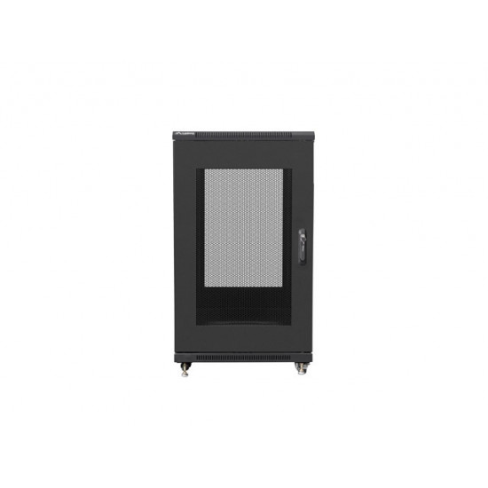 Lanberg rack cabinet 19" free-standing 22U/600x800 (flat pack) with mesh door black Lanberg rack cabinet 19" free-standing 22U/600x800 (flat pack) with mesh door black
