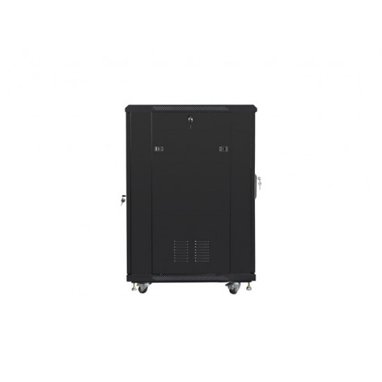 Lanberg rack cabinet 19" free-standing 22U/600x800 (flat pack) with mesh door black Lanberg rack cabinet 19" free-standing 22U/600x800 (flat pack) with mesh door black