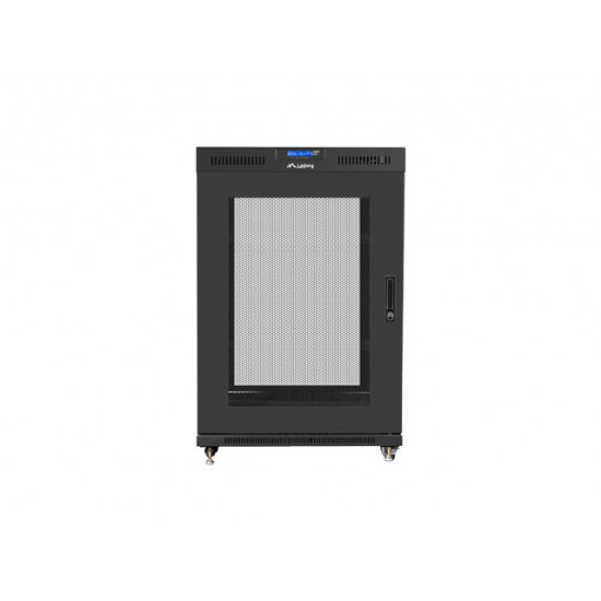 Lanberg rack cabinet 19" free-standing 22U/800x1000 (flat pack) with mesh door lcd black v2 Lanberg rack cabinet 19" free-standing 22U/800x1000 (flat pack) with mesh door lcd black v2
