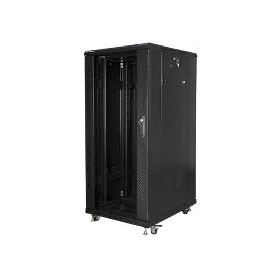 Lanberg rack cabinet 19" free-standing 27U / 600x800 self-assembly flat pack, black Lanberg rack cabinet 19" free-standing 27U / 600x800 self-assembly flat pack, black