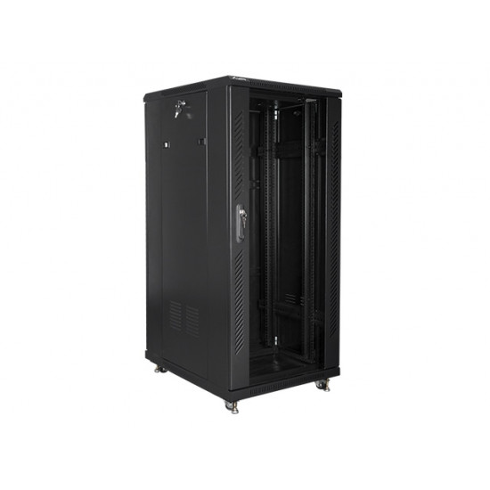 Lanberg rack cabinet 19" free-standing 27U / 600x800 self-assembly flat pack, black Lanberg rack cabinet 19" free-standing 27U / 600x800 self-assembly flat pack, black