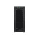 Lanberg rack cabinet 19" free-standing 27U / 600x800 self-assembly flat pack with glass door LCD, black