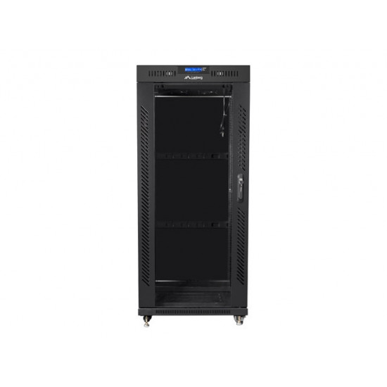 Lanberg rack cabinet 19" free-standing 27U/800x1200 (flat pack) with glass door lcd black Lanberg rack cabinet 19" free-standing 27U/800x1200 (flat pack) with glass door lcd black