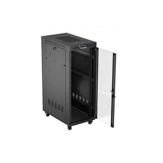 Lanberg rack cabinet 19" free-standing 32U/600X1000 (FLAT PACK) with glass door LCD black