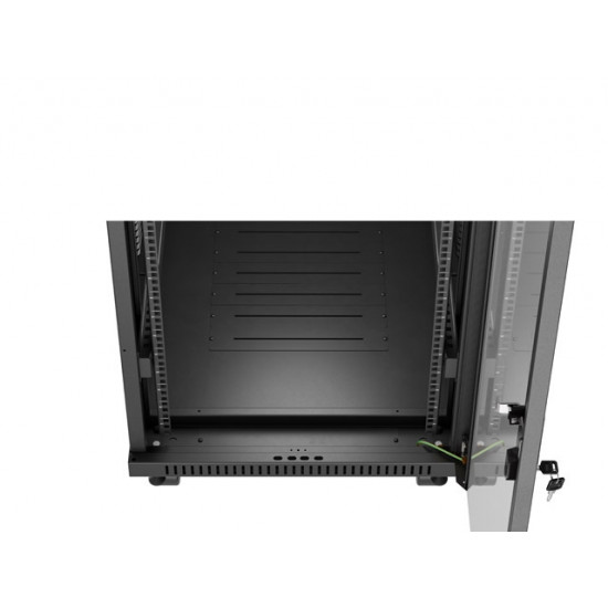 Lanberg rack cabinet 19" free-standing 32U/600X1000 (FLAT PACK) with glass door LCD black