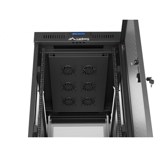 Lanberg rack cabinet 19" free-standing 32U/600X1000 (FLAT PACK) with mesh door LCD black