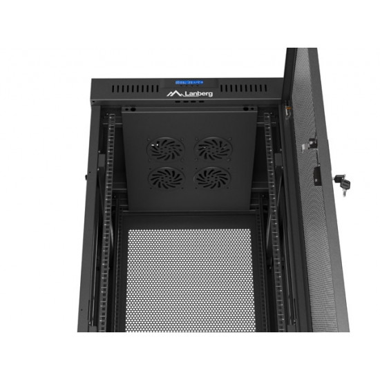 Lanberg rack cabinet 19" free-standing 32U/600X600 (FLAT PACK) with mesh door LCD black Lanberg rack cabinet 19" free-standing 32U/600X600 (FLAT PACK) with mesh door LCD black