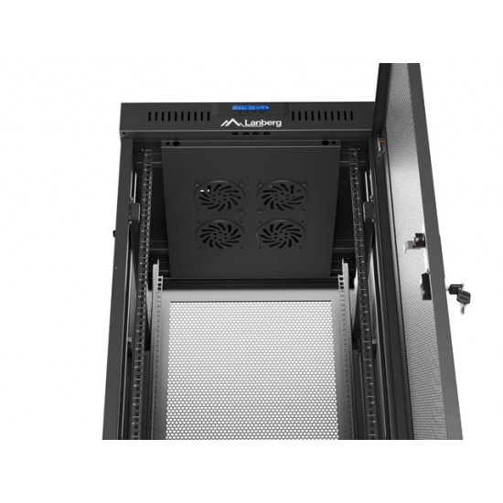 Lanberg rack cabinet 19" free-standing 37U/600X600 (FLAT PACK) with mesh door LCD black Lanberg rack cabinet 19" free-standing 37U/600X600 (FLAT PACK) with mesh door LCD black