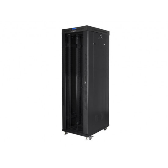 Lanberg rack cabinet 19" free-standing 42U/600x1000 (flat pack) with glass door lcd black v2 Lanberg rack cabinet 19" free-standing 42U/600x1000 (flat pack) with glass door lcd black v2