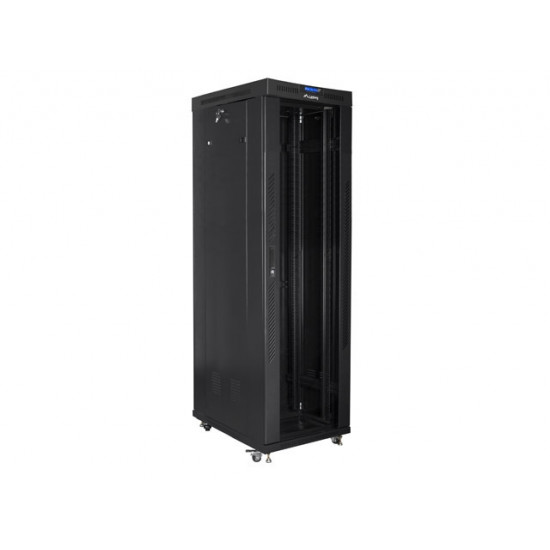 Lanberg rack cabinet 19" free-standing 42U/600x1000 (flat pack) with glass door lcd black v2 Lanberg rack cabinet 19" free-standing 42U/600x1000 (flat pack) with glass door lcd black v2