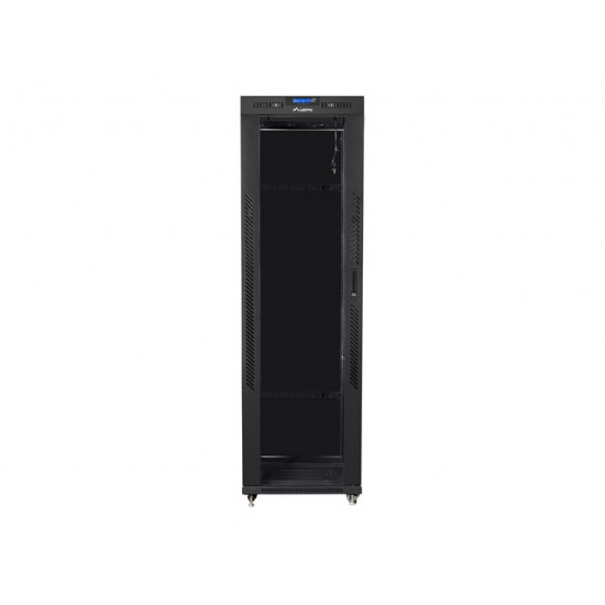 Lanberg rack cabinet 19" free-standing 42U/600x600 (flat pack) with glass door lcd black v2 Lanberg rack cabinet 19" free-standing 42U/600x600 (flat pack) with glass door lcd black v2