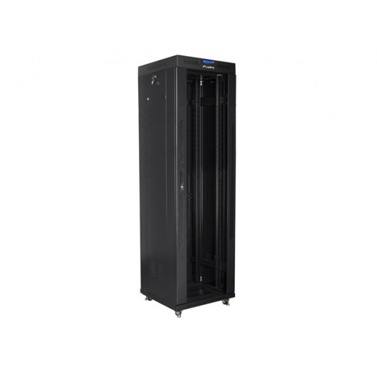 Lanberg rack cabinet 19" free-standing 42U/600x600 (flat pack) with glass door lcd black v2 Lanberg rack cabinet 19" free-standing 42U/600x600 (flat pack) with glass door lcd black v2