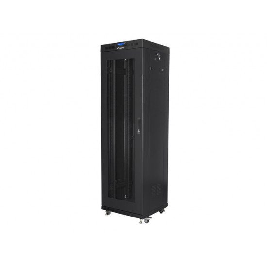Lanberg rack cabinet 19" free-standing 42U/600x600 (flat pack) with mesh door lcd black v2 Lanberg rack cabinet 19" free-standing 42U/600x600 (flat pack) with mesh door lcd black v2