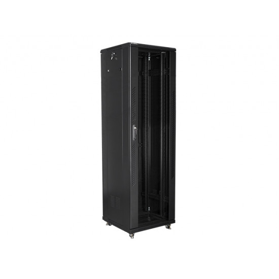 Lanberg rack cabinet 19" free-standing 42U / 600x600 self-assembly flat pack, black