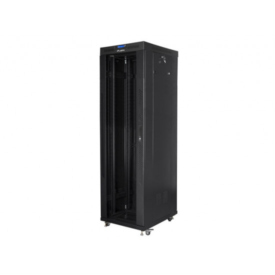 Lanberg rack cabinet 19" free-standing 42U/600x800 (flat pack) with glass door lcd black v2 Lanberg rack cabinet 19" free-standing 42U/600x800 (flat pack) with glass door lcd black v2