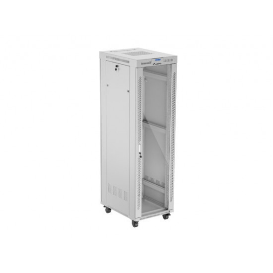 Lanberg rack cabinet 19" free-standing 42U/600x800 (flat pack) with glass door lcd grey v2