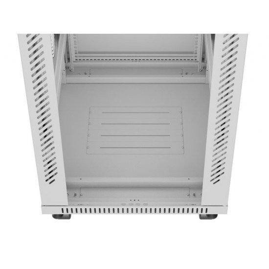 Lanberg rack cabinet 19" free-standing 42U/600x800 (flat pack) with glass door lcd grey v2