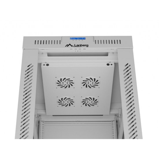Lanberg rack cabinet 19" free-standing 42U/600x800 (flat pack) with glass door lcd grey v2