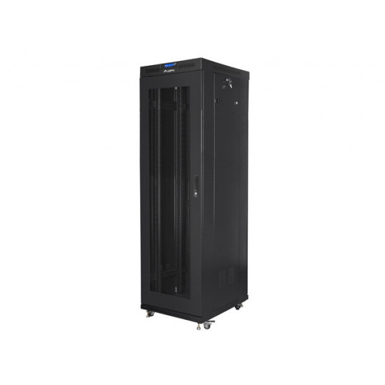 Lanberg rack cabinet 19" free-standing 42U/600x800 (flat pack) with mesh door lcd black v2 Lanberg rack cabinet 19" free-standing 42U/600x800 (flat pack) with mesh door lcd black v2