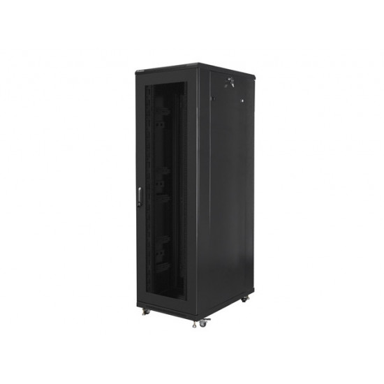 Lanberg rack cabinet 19" free-standing 42U/800x1000 (flat pack) with mesh door black Lanberg rack cabinet 19" free-standing 42U/800x1000 (flat pack) with mesh door black