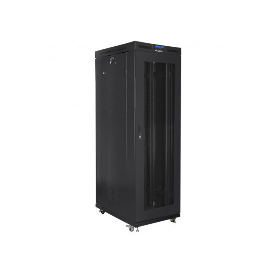Lanberg rack cabinet 19" free-standing 42U/800x1000 (flat pack) with mesh door lcd black v2