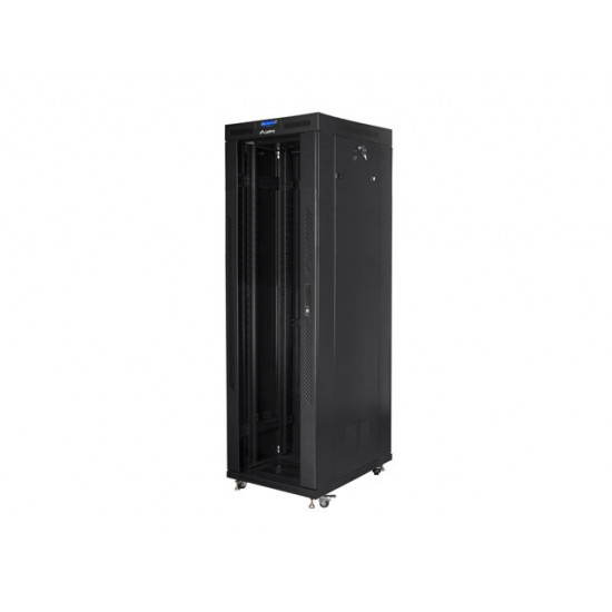 Lanberg rack cabinet 19" free-standing 42U/800x800 (flat pack) with glass door lcd black v2 Lanberg rack cabinet 19" free-standing 42U/800x800 (flat pack) with glass door lcd black v2