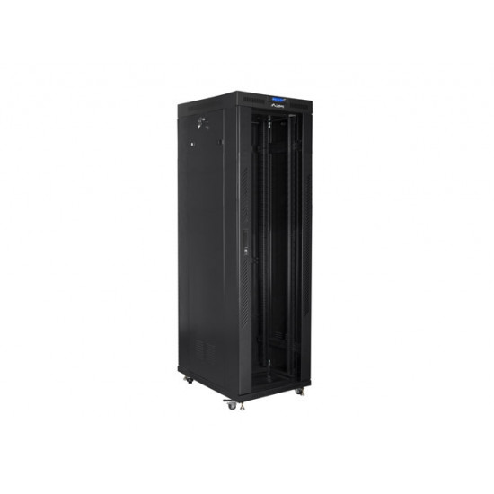 Lanberg rack cabinet 19" free-standing 42U/800x800 (flat pack) with glass door lcd black v2 Lanberg rack cabinet 19" free-standing 42U/800x800 (flat pack) with glass door lcd black v2