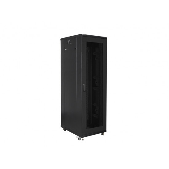 Lanberg rack cabinet 19" free-standing 42U / 800x800 self-assembly flat pack with mesh door, black Lanberg rack cabinet 19" free-standing 42U / 800x800 self-assembly flat pack with mesh door, black