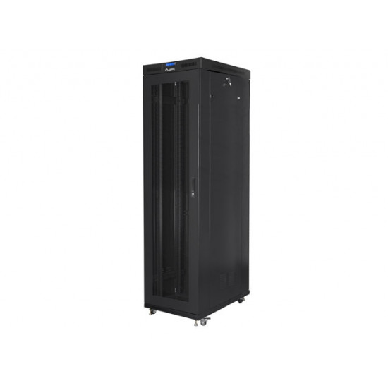 Lanberg rack cabinet 19" free-standing 47U/800x1000 (flat pack) with mesh door lcd black v2 Lanberg rack cabinet 19" free-standing 47U/800x1000 (flat pack) with mesh door lcd black v2