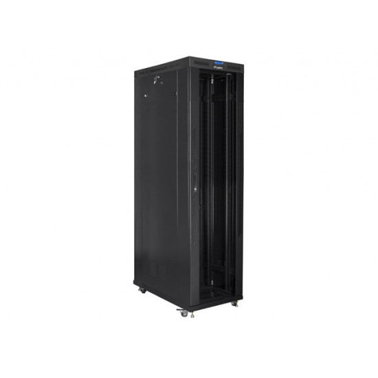 Lanberg rack cabinet 19" free-standing 47U/800x1200 (flat pack) with glass door lcd black v2