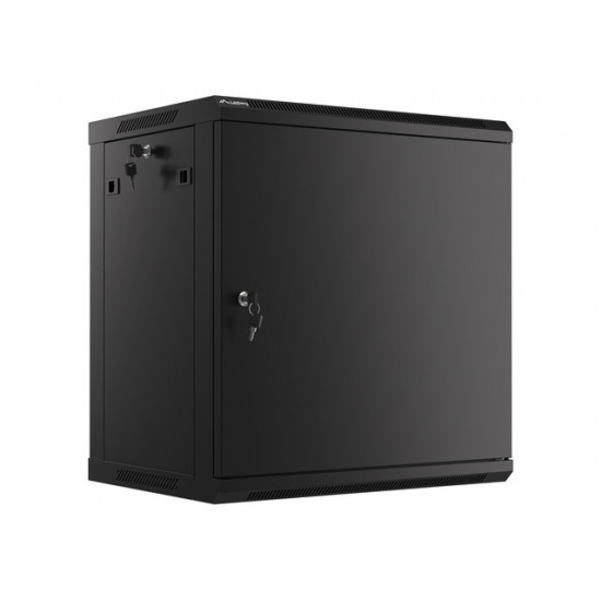 Lanberg rack cabinet 19" wall-mount 12U/600x450 for self-assembly with metal door black (flat pack) Lanberg rack cabinet 19" wall-mount 12U/600x450 for self-assembly with metal door black (flat pack)