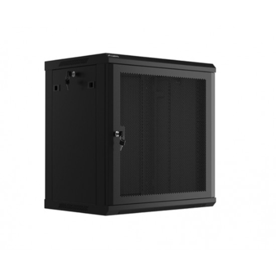 Lanberg rack cabinet 19" wall-mount 12U/600x450 with perforated door black (flat pack) Lanberg rack cabinet 19" wall-mount 12U/600x450 with perforated door black (flat pack)