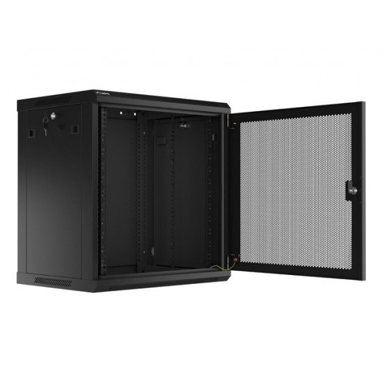 Lanberg rack cabinet 19" wall-mount 12U/600x450 with perforated door black (flat pack) Lanberg rack cabinet 19" wall-mount 12U/600x450 with perforated door black (flat pack)