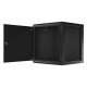 Lanberg rack cabinet 19" wall-mount 12U/600x600 for self-assembly with metal door black (flat pack)