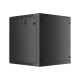 Lanberg rack cabinet 19" wall-mount 12U/600x600 for self-assembly with metal door black (flat pack)