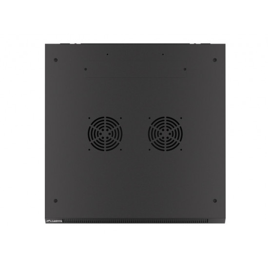 Lanberg rack cabinet 19" wall-mount 12U/600x600 for self-assembly with metal door black (flat pack)