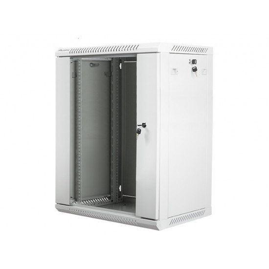 Lanberg rack cabinet 19” wall-mount 15U / 600x450 for self-assembly (flat pack), grey