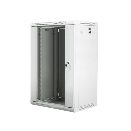 Lanberg rack cabinet 19” wall-mount 18U / 600x450 for self-assembly (flat pack), grey