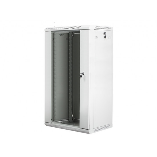 Lanberg rack cabinet 19” wall-mount 22U / 600x450 for self-assembly (flat pack), grey Lanberg rack cabinet 19” wall-mount 22U / 600x450 for self-assembly (flat pack), grey